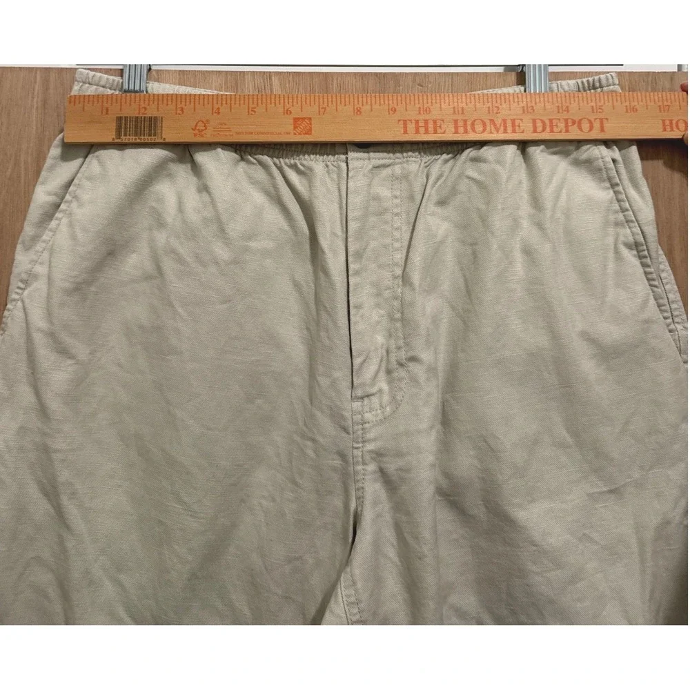 J.Crew Mens Pier Pant Cotton-Linen Blend Pants Light Khaki Size M Style CJ363